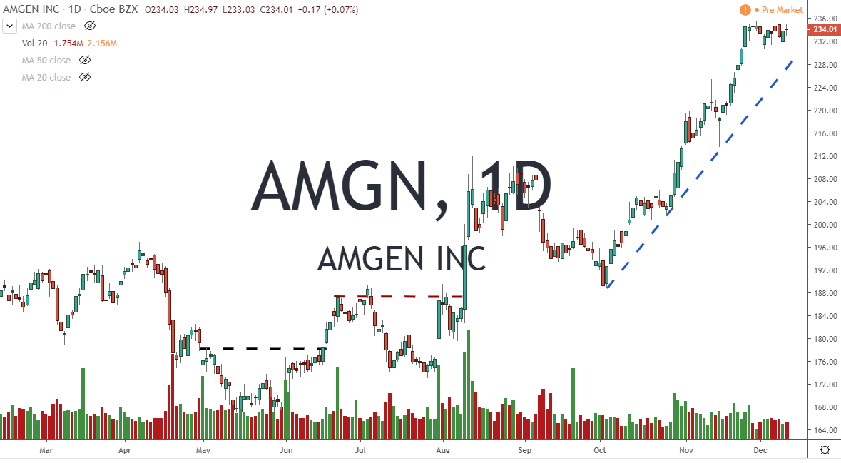 AMGN Amgen Inc Stock Chart 12-12-19
