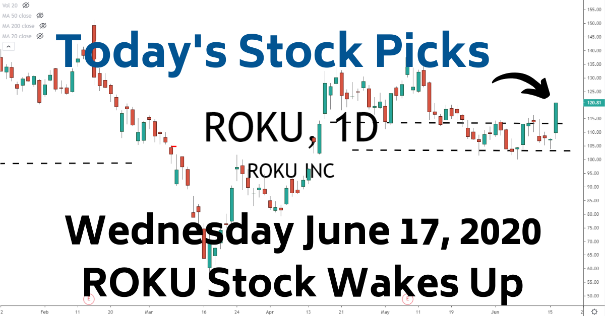 ROKU Stock 6-17-20 Best Stock Picks Today