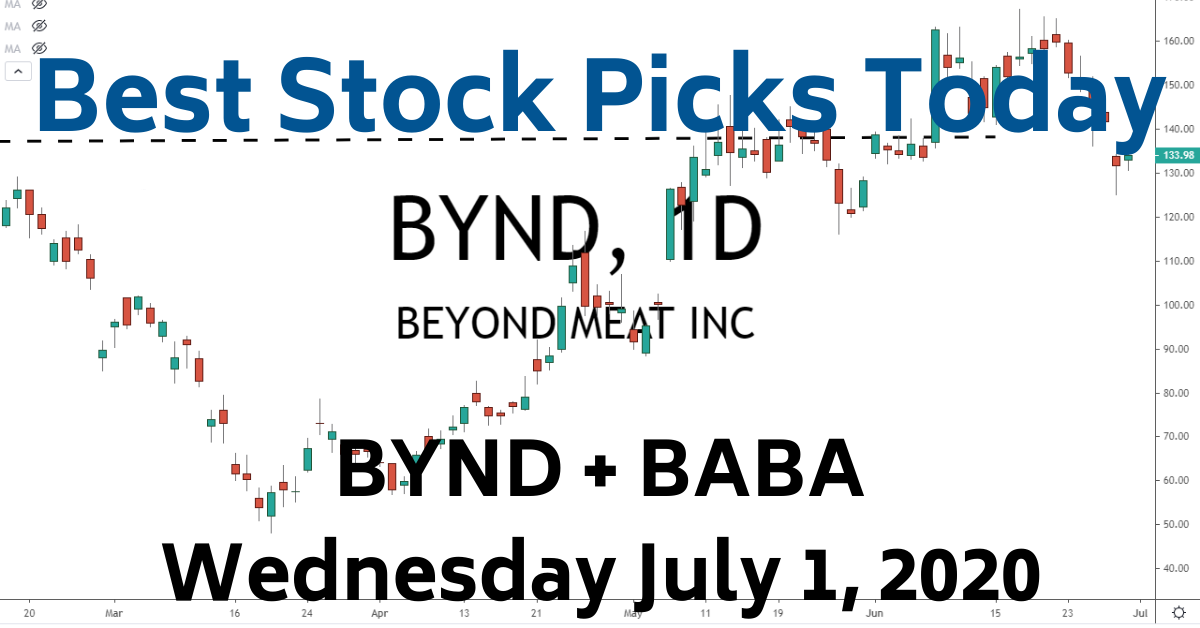 BYND Stock BABA 7-1-20 Best Stock Picks Today