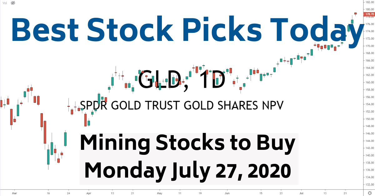 Gold Stocks 7-27-20 Best Stock Picks Today