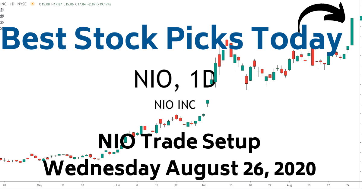 Best Stock Picks Today NIO Trade Setup 8-26-20