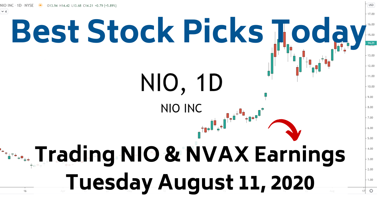 NIO Earnings 8-11-20 Best Stock Picks Today