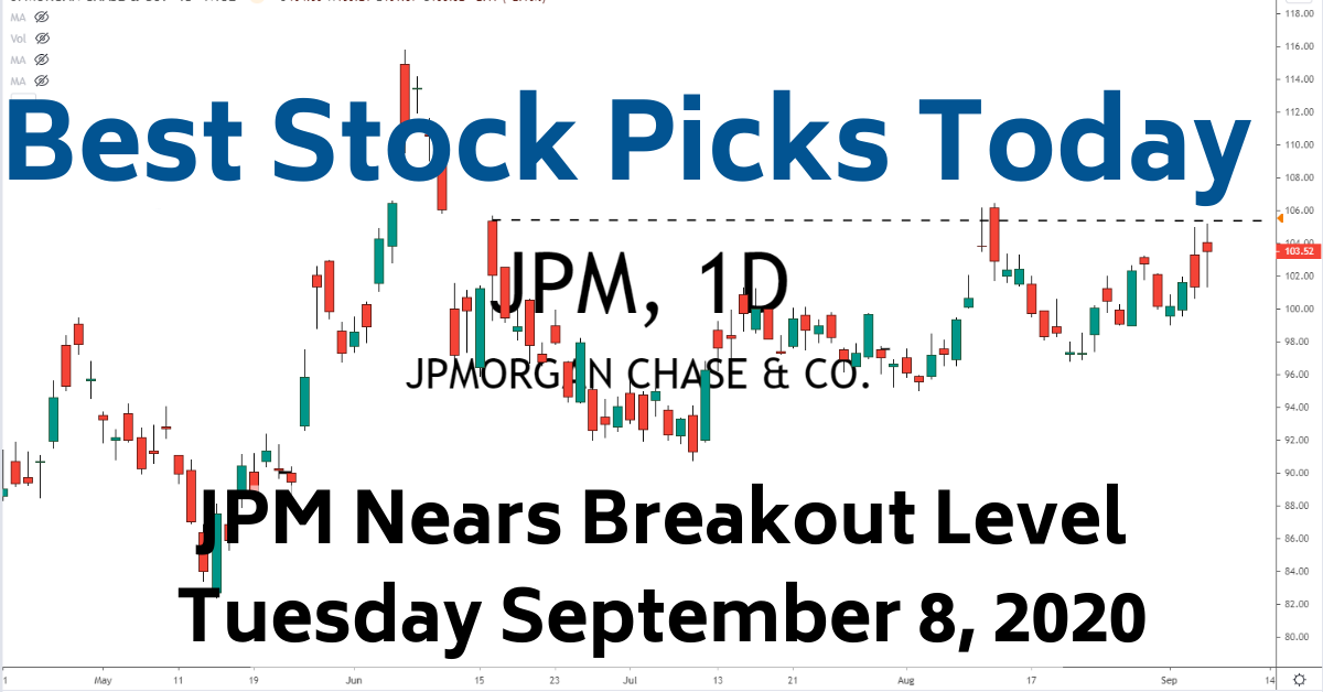 Best Stock Picks Today JPM Breakout Trade 9-8-20
