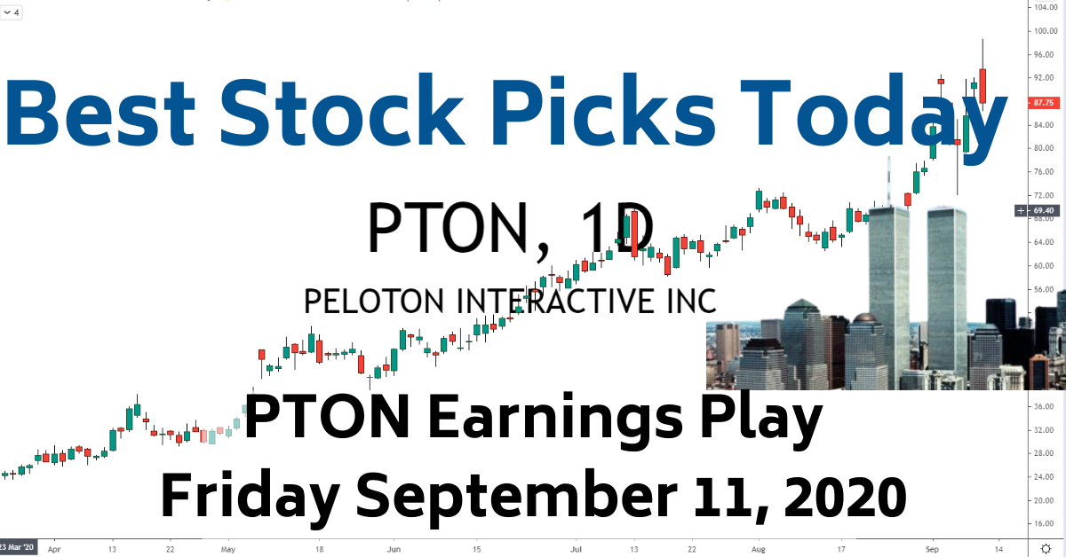 Best Stock Picks Today PTON Earnings 9-11-20