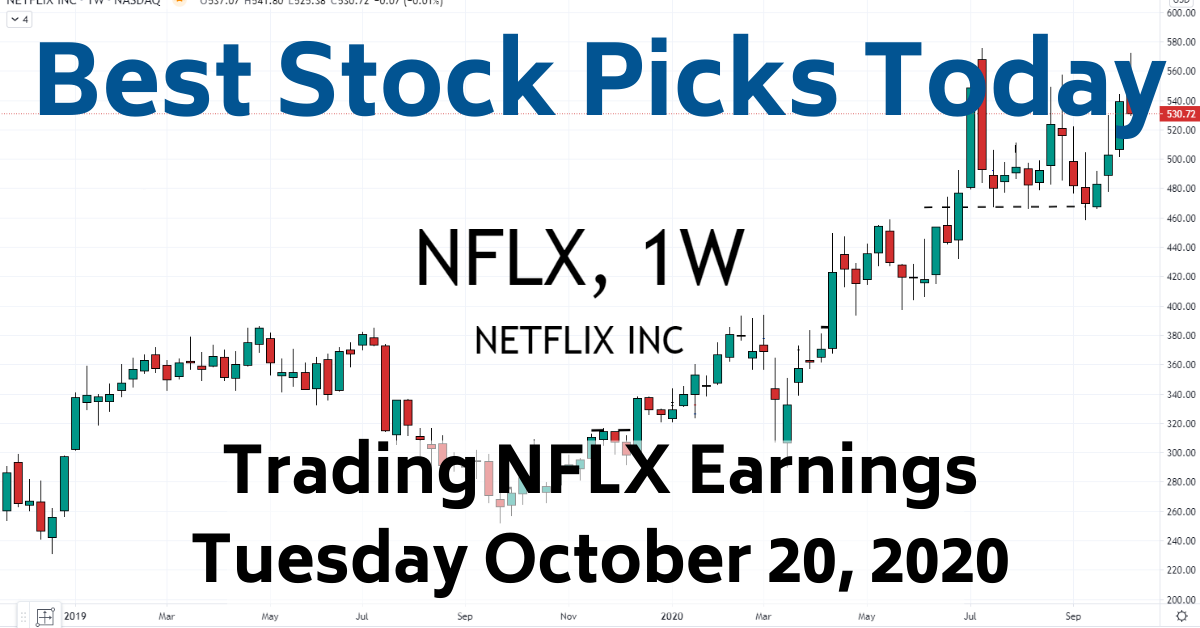 Trading NFLX Earnings Best Stock Picks Today 102020