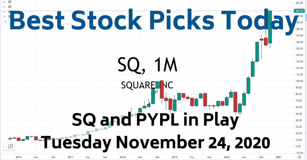 Best Stock Picks Today SQ and PYPL 11-24-20