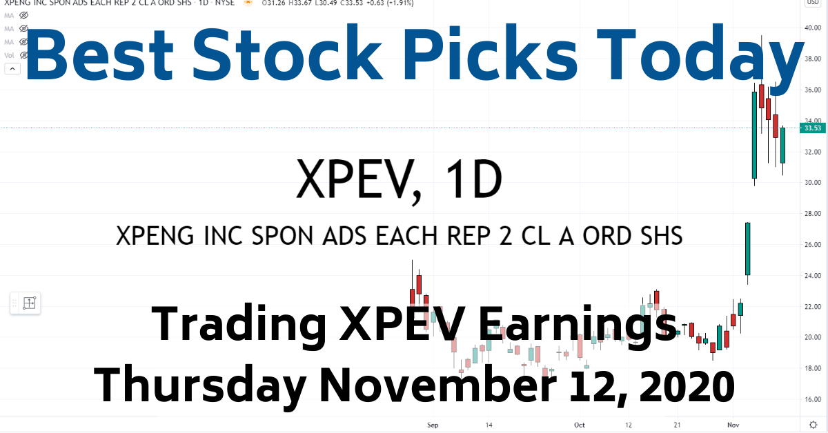 Trading XPEV Earnings Best Stock Picks Today 111220