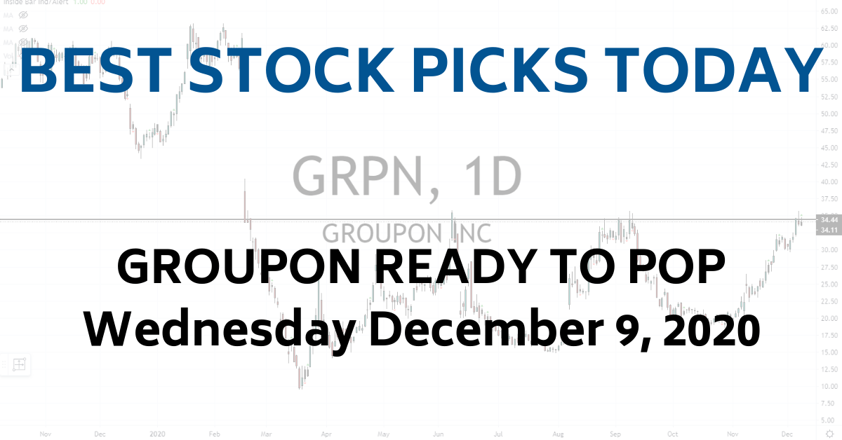 Best Stock Picks Today 12-9-20 GRPN Swing Trade