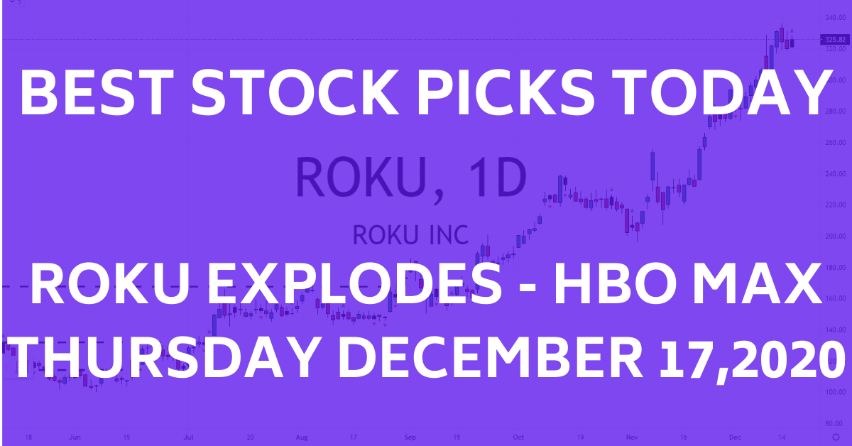 ROKU HBO Max Deal Best Stock Picks Today 12-17-20