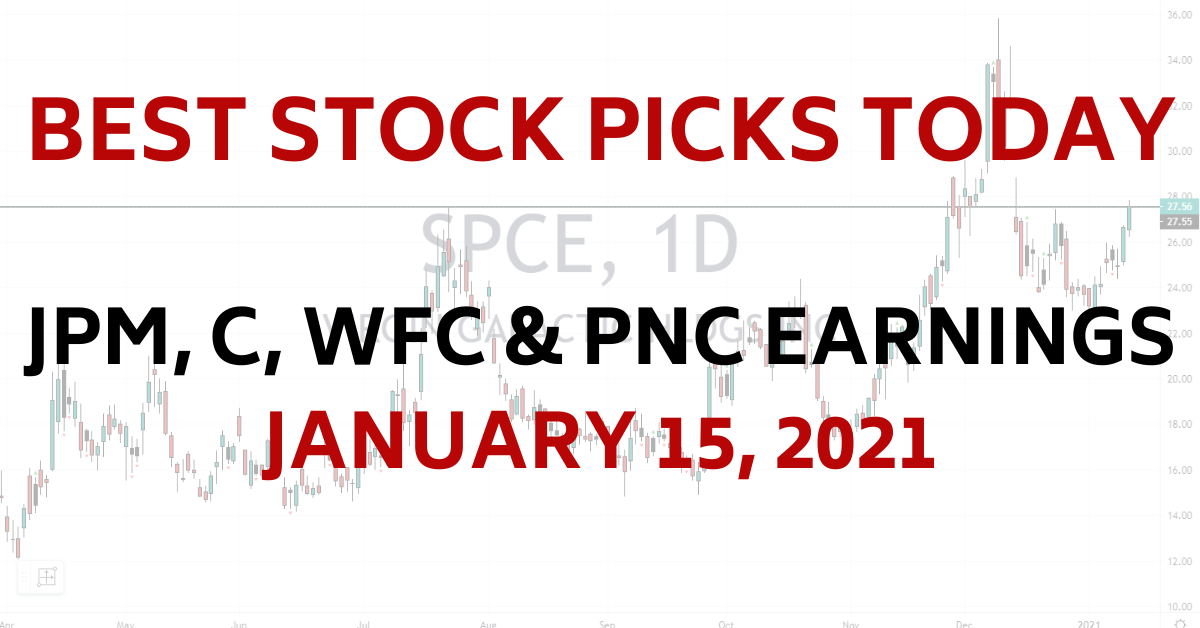 Best Stock Picks Today Bank Stocks Earnings 1-15-21