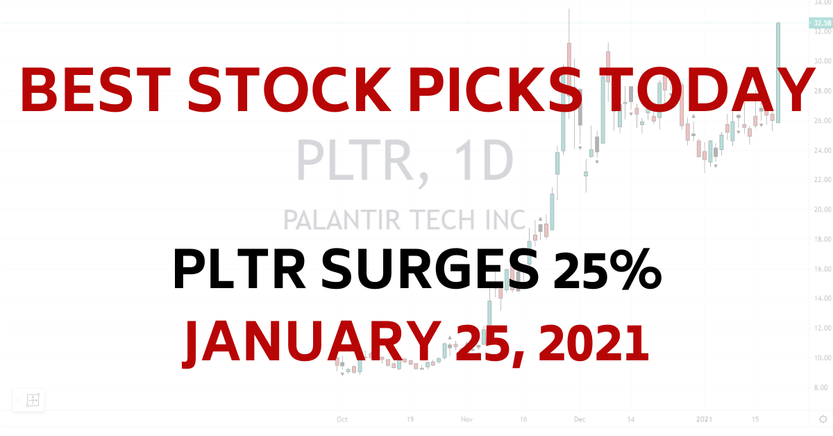 Best Stock Picks Today PLTR Swing Trade 1-25-21
