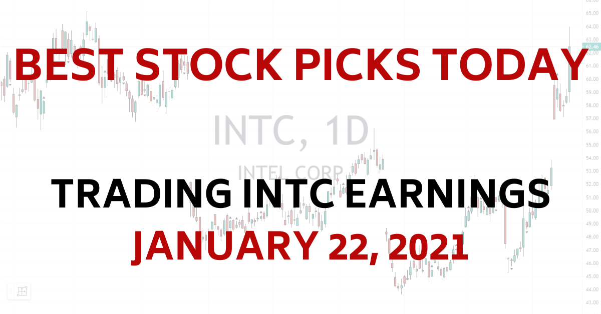 Best Stock Picks Today Trading INTC Earnings 1-22-21