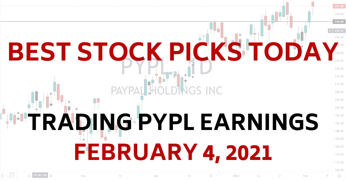 Best Stock Picks Today Trading PYPL Earnings 2-4-21