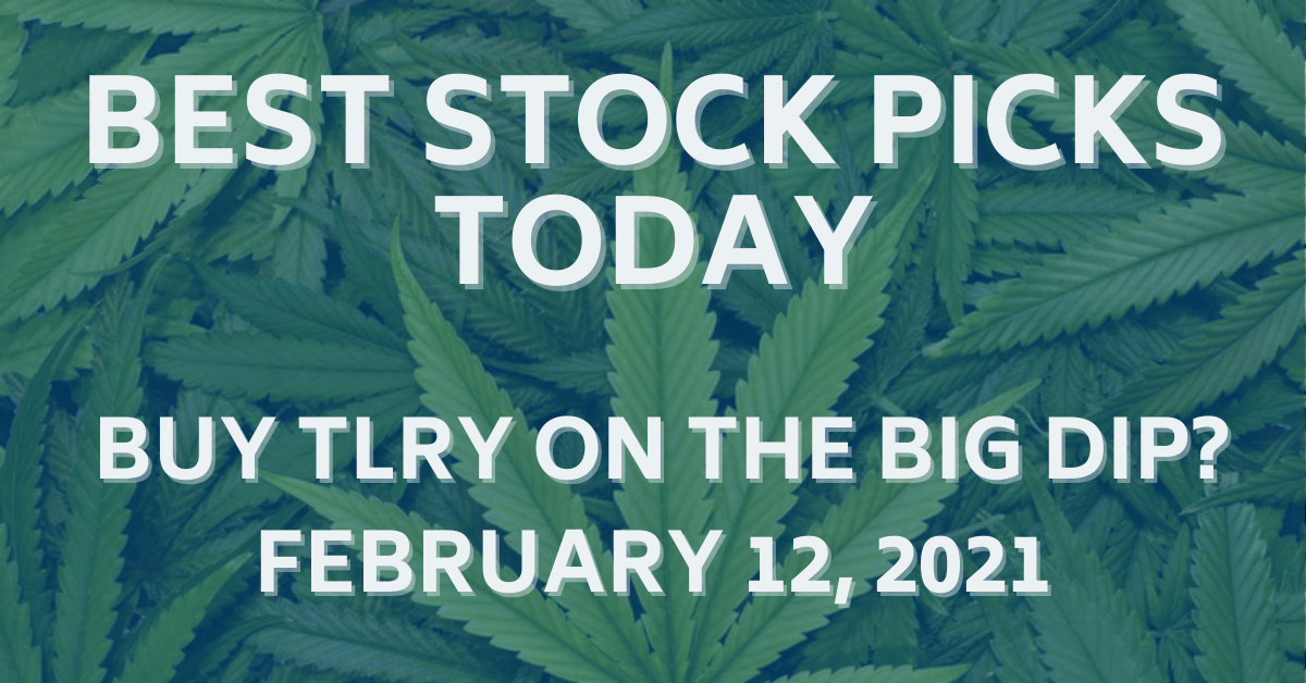 TLRY Tilray Cannabis Stocks Best Stock Picks Today 2-12-21